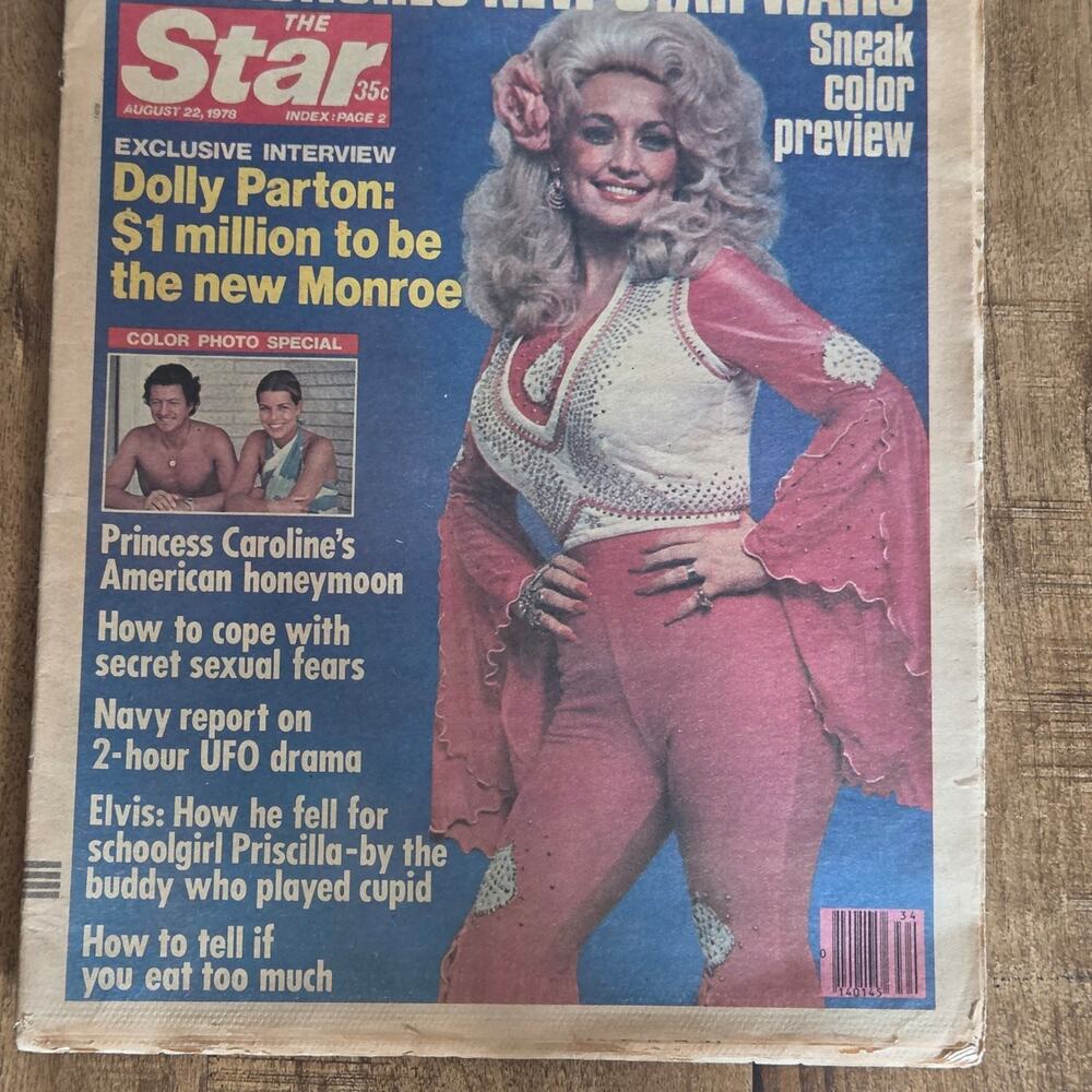 Vtg August 22, 1978 Dolly Parton The Star Magazine